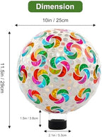 VOREEN Mosaic Garden Gazing Ball, Handcrafted Colorful Pinwheel Glass Decorative Ball, 10 Inch for Indoor & Outdoor Yard Lawn Patio Garden Decor - Image 5