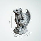OLOMA Medieval Gargoyle Concrete Garden Statue Handmade Outdoor Gothic Beast Decor Cement Guardian Fantasy Creature Sculpture Yard Ornament Lawn Patio Porch Decor Garden Accent Gift - Image 5