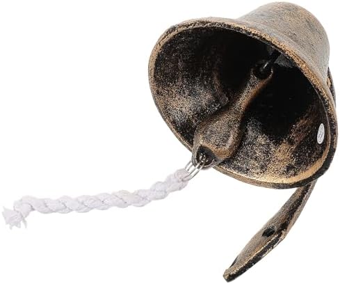 Vintage Cast Iron Hanging Bell Wall Mounted Decorative Door Bell by Mobestech