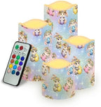 Cute Rabbit Candles Flameless Candles with Remote and Timer LED Pillar Candles Set of 4 Candles Battery Operated Electric Fake Candles for Home Easter Decor by Uorisanigo