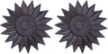 Sunset Vista Designs Cast Iron Sunflower Stepping Stone, 12-Inch Diameter (Pack of 2) by Unknown