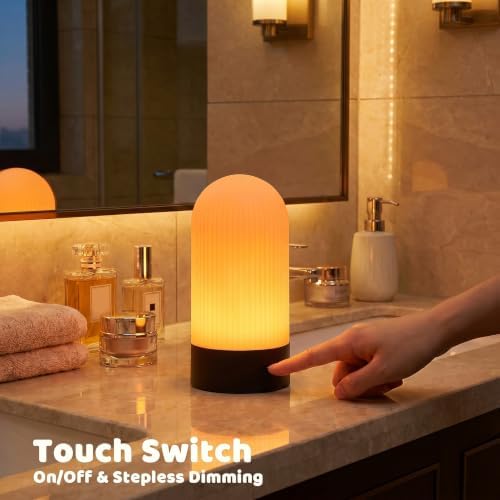 WEILAILUX Rechargeable Waterproof Shower Lamp, 2700K & Flame (Wood Grain) - Image 4