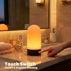 WEILAILUX Rechargeable Waterproof Shower Lamp, 2700K & Flame (Wood Grain) - Image 4