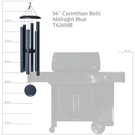Corinthian Bells by Wind River - 56 inch Midnight Blue Wind Chime for Patio, Backyard, Garden, and Outdoor Decor (Aluminum Chime) Made in the USA - Image 5