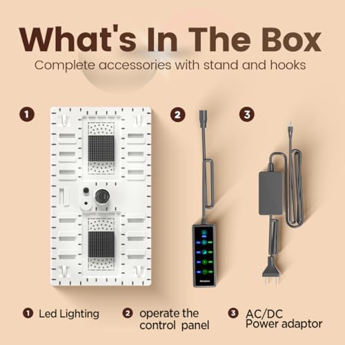 MetryGrow Grow Lights for Indoor Plants, [Smart APP & Expansive 2x2 Ft Coverage] Genuine 48Watt LED Full Spectrum Hanging Growing Plant Lamps, 8-Level Brightness（Hanging Use） - Image 7