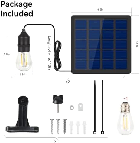 Solar Light Bulb for Replacement DIY, Chicken Coop, Shed, Outdoor 2 Pack - Image 5