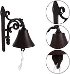 1 Set Cast Iron Wall Hanging Bell,Christma Bells Welcome Ship Bell Hand Shaking Doorbell, Wall Mounted Dinner Bell, Metal Wall Art Decoration for Indoor Outdoor Garden Home - Image 7