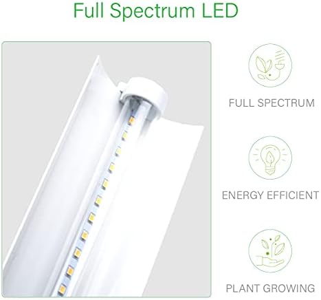 2 feet LED Grow Light Stand for Seedling,Iron Pipe Frame,with Natural White Light Full Spectrum LED Plant Growing Lamp, Light Height Ajustable,with Timer Outlet - Image 3