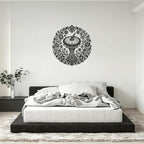 Sundial Flower Garden Metal Wall Art, Metal Signs, Metal Outdoor Decor, Wall Art Decor, Vintage Gothic Artwork, Elegant Wall Decoration for Living Room Bedroom Office Wall Sculpture Decor (Black,20Inch) - Image 5