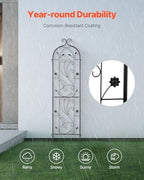 VEVOR 60 x 15 in, Rustproof Metal Garden Flower Trellis, Outdoor Climbing Rose & Cucumber Support, Decorative Tall Clematis Trellis for Courtyards & Lawns - Image 4