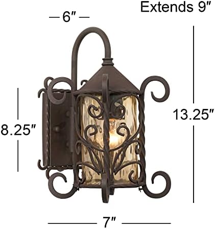 Casa Seville 13 1/4" High Iron Scroll Traditional Rustic Outdoor Wall Light - Image 4