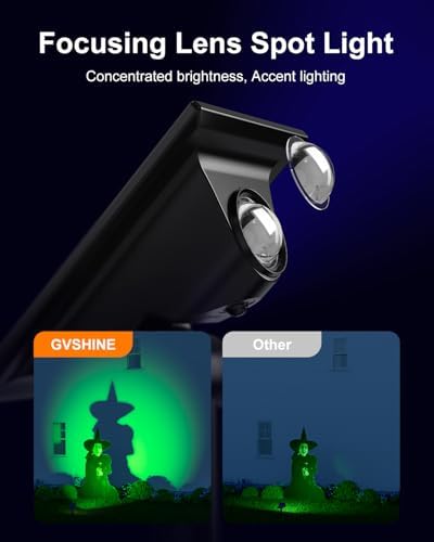 6 Pack Color Changing Solar Power Spot Lights for Halloween Decorations LED - Image 3
