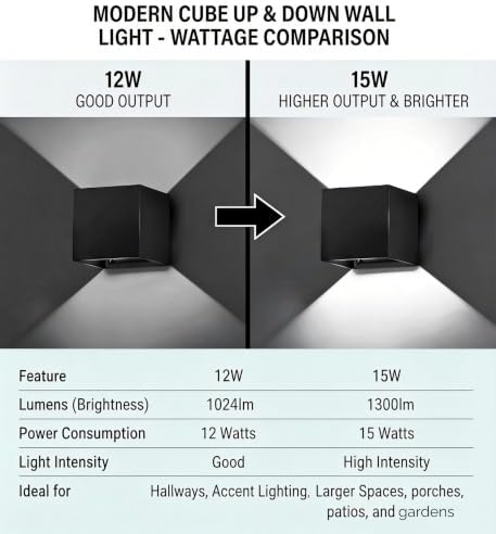Outdoor Wall Lights 3CCT Adjustable, Up and Down Wall Sconce 2 Pack - Image 3