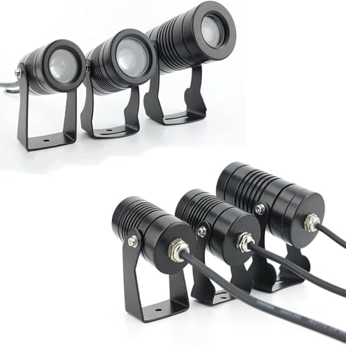 LED Beam Spotlight, 12V Low Voltage 360° Adjusted Spotlight Led Beam Light, IP67 Waterproof Led Beams Light, Outdoor Building Exterior Wall Projector Lights(Yellow,3w) - Image 3