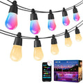 Lepro ZB1 AI Smart Outdoor String Lights, 54(42+12) ft RGB+IC+Warm White by Lepro