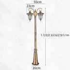 Outdoor Lamp Post Light, High Pole Landscape Street Light 2-Heads Pillar Lamp Waterproof Floor Lamp Outdoor Courtyard Post Lantern Rustproof Alumin，Height 2.6m - Image 2