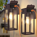 Porch Lights with GFCI Outlet, 2Pack Motion Sensor Outdoor Lights by WelcometoOYKYOHEI