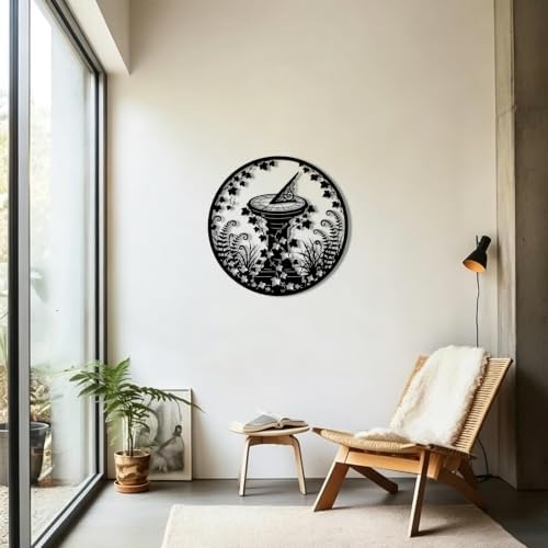 Sundial Garden Ivy Metal Wall Art, Metal Signs, Metal Outdoor Decor, WallArt Decor, Vintage Rustic Style, Elegant Exquisite Wall Decoration, for Living Room, Office, Apartment, College. (Black,20Inch) - Image 3