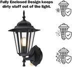 GRUENLICH Outdoor Wall Light Fixture, Antirust Aluminum Glass, Black 2 Pack - Image 5