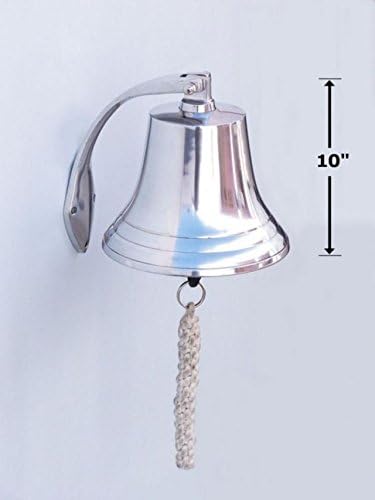 Hampton Nautical BL2021-9C Chrome Hanging Harbor Bell 7" - Nautical Decor - Nautical Home Decoration - Image 5