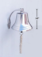 Hampton Nautical BL2021-9C Chrome Hanging Harbor Bell 7" - Nautical Decor - Nautical Home Decoration - Image 5