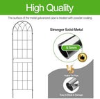 4 Pack 71x20inch Metal Rustproof Garden Trellis，Decorative Garden Fencing Flower Trellis with Black Metal Coating for Supporting Climbing Plants，Outdoor Roses, Vines, Flowers, and Vegetables - Image 3