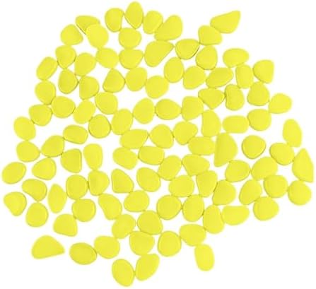 Colorful Glow in The Dark Garden Rocks,Outdoor Luminous Stones for Glow in the Dark Walkways, Artificial Landscape Rocks Night Guide Luminous Pebbles for Garden Lawn Path Yard Decor (800, Yellow) by Unknown