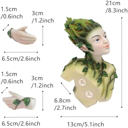 Vine Fairy Tree Hugger Garden Peeker, Whimsical Tree Sculpture, Resin Yard Art Tree Faces Decor Outdoor Garden Decorations Gift for Fairytale Lovers - Image 2