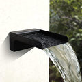 PONDO 304 Stainless Steel Made Exquisite Handcrafted Waterfall Spout for Landscape, Water Fountain Spout Scupper Luxury Decoration for Pools, Ponds, Water Walls (Black Powder Coating) by PONDO