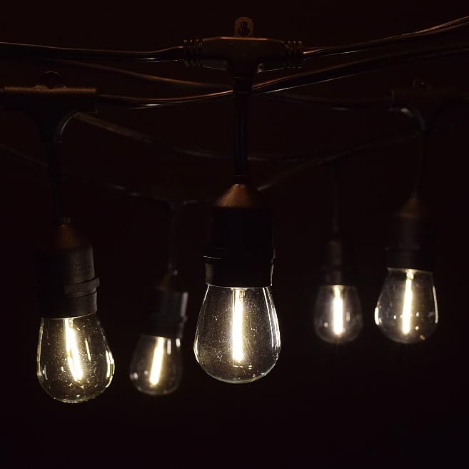 E26 Commercial Suspender Light String with S14 LED Light Bulbs, 100 Foot - Image 2