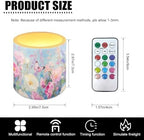Flameless LED Lights Candles Oil Painting Flower Butterfly Pattern 4 Pieces Battery Powered LED Candles with Remote for Valentine Party Wedding Birthday Party Outdoor - Image 7