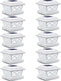 SIEDiNLAR Solar Post Cap Lights Outdoor Glass 2 Color Modes White (10 Pack) by Siedinlar