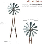 Alpine Corporation JUM264 Garden Metal Kinetic Windmill, 101 Inch Tall, Multi-Color - Image 3