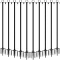 10Ft Exterior Light Poles 10 Pack, Durable Metal String Light Posts for Outdoor Use, Equipped with Fixed Brackets for Yard, Terrace, Backyard and Garden Lighting Decor by AILBTON