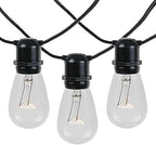 Novelty Lights 37.5 Feet, 25 in Line E26 Sockets, S14 Patio String Lights by NoveltyLights-LightExperts