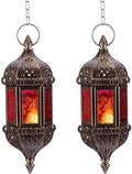 Moroccan Hexagon Lanterns - Hanging Tea Light Holders, 2-Pack by Raxmolo