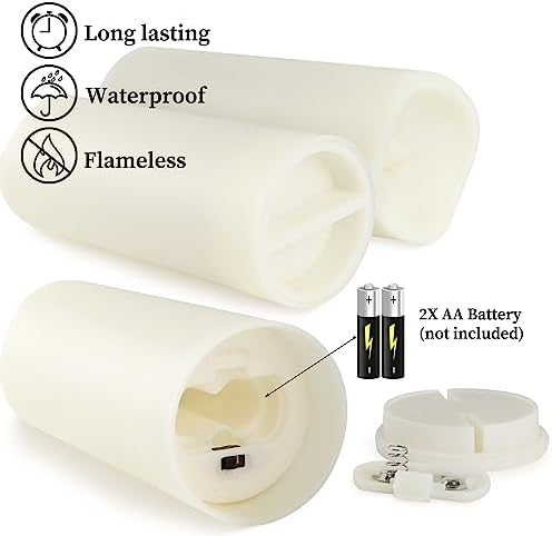 144-Pack LED Flameless Flickering Candles with Remote Control and 2/4/6/8 H Timer Led Pillar Candles of Wedding, Table, Halloween,Christmas Decorations and Special Occasions (Three Sizes) - Image 5