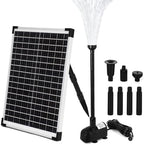 ECO-WORTHY Solar Water Fountain Pump Kit 449 GPH Flow 25W Adjustable Dry-Run Protection Solar Pond Pump Monocrystalline Solar Panel Powered Water Pump for Ponds, Garden, Waterfall, Pool, Birdbath by ECO-WORTHY