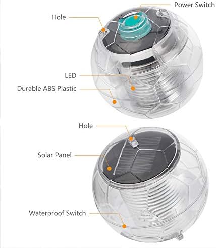 Solar Ball Light, LED Ball Lamp Underwater Light Water Floating Color Changing Solar Powered Night Lights for Indoor or Outdoor Garden Decor(2pcs) - Image 3