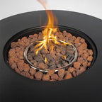 30'' Round Propane Fire Pit Table, 50,000 BTU Steel Gas FirePit for Outdoor, Fire Table with Lid, Add Warmth & Ambience to Gatherings and Parties On Patio Deck Garden Backyard, Black. - Image 6