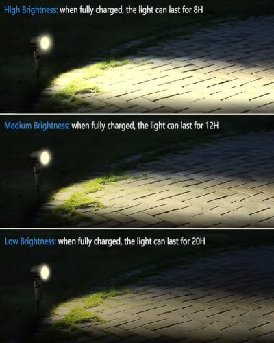 CLY 6 in 1 Solar Spot Lights Outdoor Solar Landscape Lights 2700K WarmWhite - Image 4