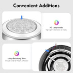 11.8Inch LED Pool Light, 12V 54W RGB Color Change Led Pool Light, 7 Colors 12 Modes Dynamic Changing Modes Underwater Pond Light, Submersible Led Light with Remote for Pool Wall - Image 5