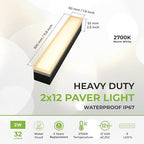 LUMENGY Paver Light 2x12 Inch (1.97x11.81), 2700K Warm White, Glare-Free Brick Lighting for Driveways, Walkways, Pool Decks and Patios, 12V Hardwired, IP67 Waterproof, Drive-Over Rated - Image 2