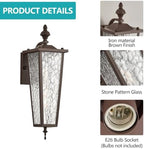 Outdoor Wall Light Fixtures,Brown Exterior Waterproof Lantern - Image 4