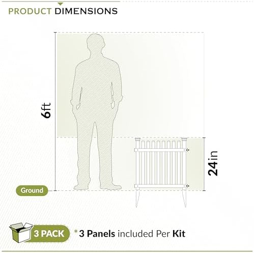 Zippity Roger Rabbit Garden Fence, White Vinyl DIY No Dig Kit - Image 6
