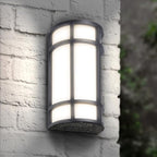 ASD LED 12" Half Cylinder Wall Light Fixture, Outdoor Patio Sconce | 3CCT, Stainless Steel, Waterproof, Energy Star, ETL Listed | 15W 1010LM 3000-5000K 100-277V | Exterior Lighting | Dark Bronze by ASDLightingCorporation
