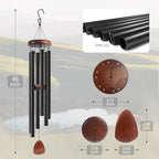 45 in Wind Chimes for Outside Deep Tone, Large Wind Chimes 6 Aluminum Tubes - Image 2