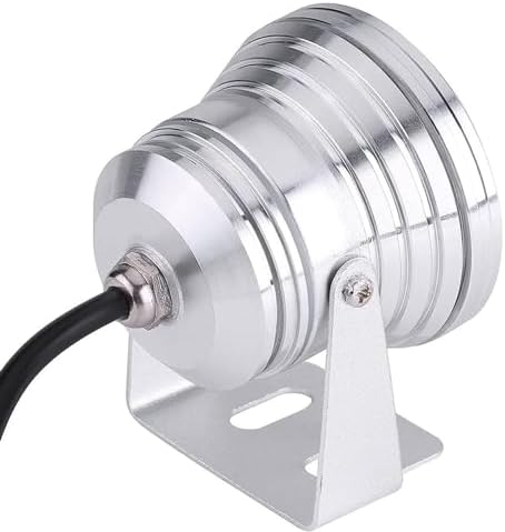 4PCS Underwater Pond Spotlight - Submersible LED Fountain Lamp, 12V/24V with Remote Control Underwater Led Lights, IP68 Waterproof Convex Mirror RGB Pool Lights,Silver(RGB)-24V(10w) - Image 7