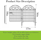 Getlay Tall Garden Fence Animal Barrier with Gate, 36 in(H) 8 Panels Garden Fences and Borders for Dogs, Dog Fence Outdoor for Yard, Total Length 17.5 Ft Metal Temporary Fencing│Patented - Image 2