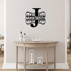 Metal Sign J Custom Name Initial Letter Monogram Customized Steel Metal Wall Art Artwork Sign Large Distressed Metal Business Sign Decorations for Porch Man Cave Farmhouse 24 Inch - Image 4